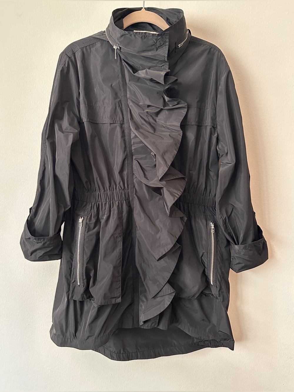 Carlisle New York Black Women's Ruffled Jacket